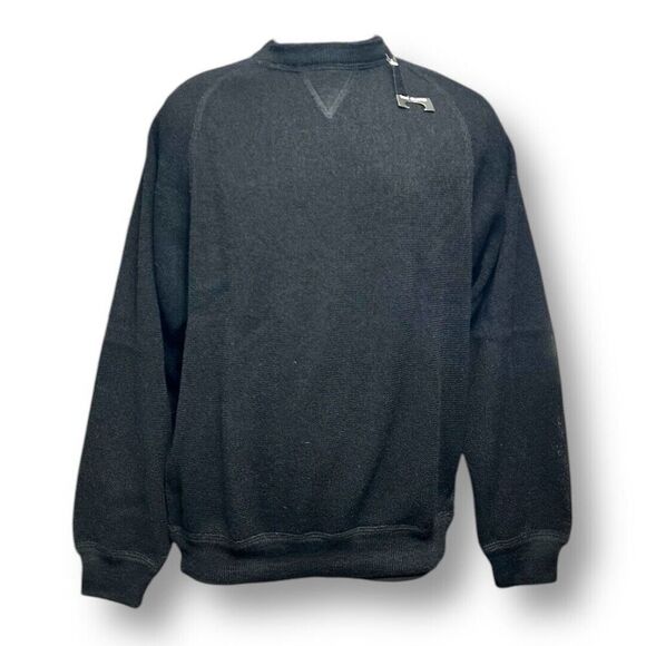 Peru Unlimited S Alpaca Wool Sweater Black Crew Neck Soft Knit Pullover NWT - Picture 2 of 8